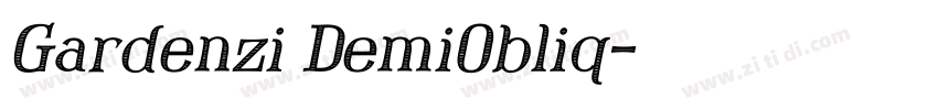Gardenzi DemiObliq字体转换 Gardenzi DemiObliq字体转换
